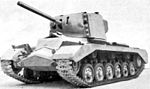 Valiant tank prototype with a cast dome on the upper pike nose.