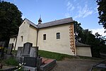 View from cemetery of church of Saints Peter and Paul in Jinošov, Třebíč District.jpg