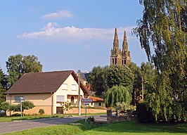 Gezicht op Munster / Münster in Lothringen