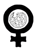 Women power logo + Wikipedia logo