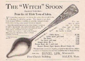 De commercie rond Salem, dit is een advertentie uit 1891 voor een Witch Spoon