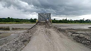 Brücke über den Fluss Dilor an der Ostgrenze von Sikone-Diloli