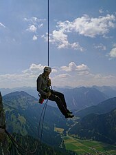 Tannheimer Berge, Abseilen von der Zwerchwand