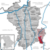 Lage der Gemeinde Aichen im Landkreis Günzburg