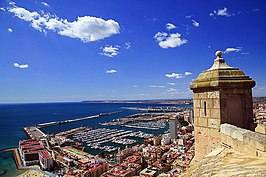 Puerto de Alicante desde el Castillo de Santa Bárbara