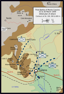 Third Battle: Plan of Attack Cassino3rdS en.svg