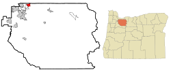 Location in Oregon