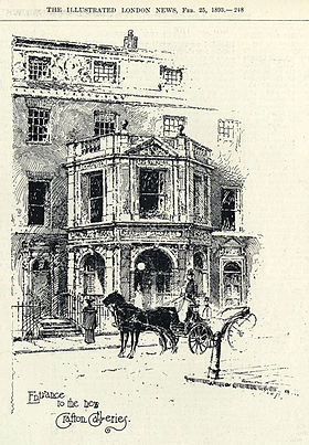 L'entrée des Grafton Galleries en 1893 (Illustrated London News).