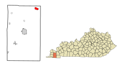 Symsonia's position in Kentucky