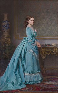 Portrait of a lady in blue (Varvara Grigorievna Soldatenkova née Phillipson; 1873)