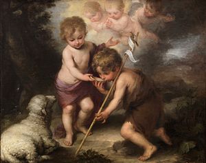 English: Infant Jesus and John the Baptist, Mu...