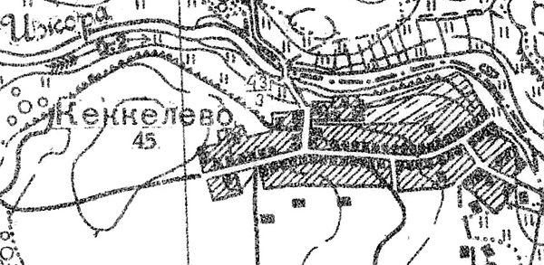 План деревни Бор. 1939 год
