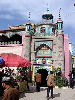 Мечеть у традиційному уйгурському стилі архітектури, Хотан