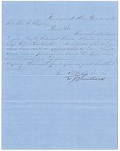 Letter of introduction for Captain Howe from T.J. Southard to General George F. Shepley during the American Civil War Letter of introduction to Gen Shepley for Captain Howe from T.J. Southard.jpg