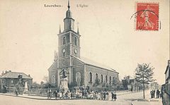 Lourches, église et Monument à Charles Mathieu