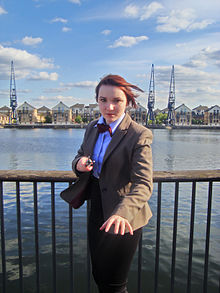 Woman crossplaying as Doctor Who at the MCM Expo May 2013.