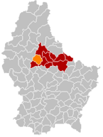 Lage von Feulen im Großherzogtum Luxemburg