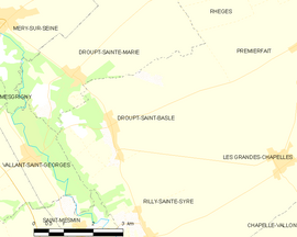 Mapa obce Droupt-Saint-Basle