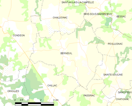 Mapa obce Berneuil