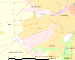 Kart over Lucé (Eure-et-Loir)