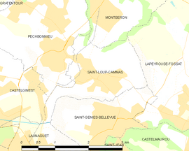 Mapa obce Saint-Loup-Cammas