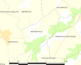 Mapa obce Bertheauville