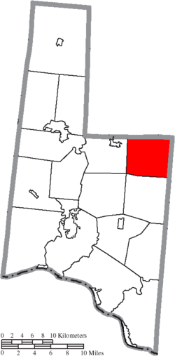 Location of Eagle Township in Brown County