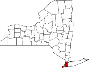Map of New York Highlighting New York City