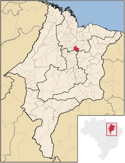 Localização de Matões do Norte no Maranhão