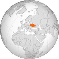 Map indicating locations of Moldova and Ukraine