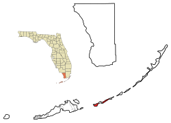 Location in Monroe County and the U.S. state of Florida