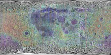 Lidar measurements of lunar topography made by Clementine mission Moon clementine lidar.jpg