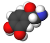 Noradrenalin 3-D molekylestruktur