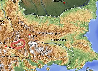 Das Osogowo-Gebirge liegt im Südwesten Bulgariens und im Nordosten Nordmazedoniens.