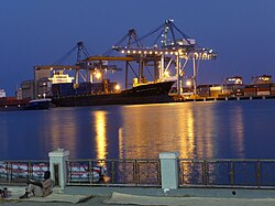 Port Sudanin satamaa.