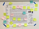 Post-its on Vector poster from brainstorm session