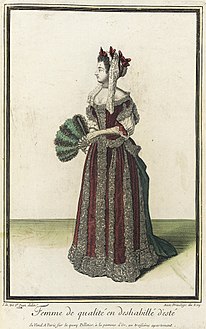 'Femme de Qualité en Deshabille d'Esté', aus: Recueil des modes de la cour de France (Jean Dieu de Saint-Jean (tätig 1675-1695), 1684