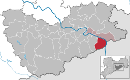 Läget för kommunen Reinhardtsdorf-Schöna i Landkreis Sächsische Schweiz-Osterzgebirge