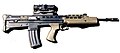 La L85A1 fusilo estis adoptita per la Brita Armeo en 1985.