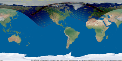 Weltkarte der Sonnenfinsternis vom 21. Juni 2039