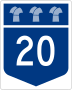 Highway 20 marker