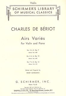 Schirmer cover page of Bériot's Airs Variés.jpg