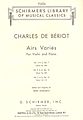 Airs Variés de Charles-Auguste de Bériot (1924).