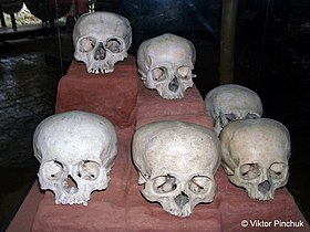 Exhibits of the arch. complex Tonina (Mexico). Photo taken on a Latin American expedition