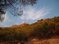 Sierra de la Villa, a la hora de atardecer, Villena