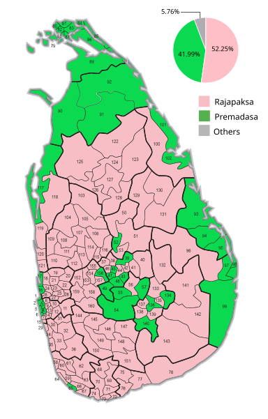 Majorities according to polling divisions