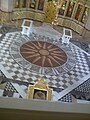 Подът на църквата „Света Троица“ в Радовиш, на който е представен античният символ „Вергинска звезда“