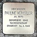 Der Stolperstein für Pauline Künstler