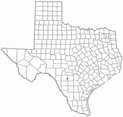 Location of Sabinal, Texas