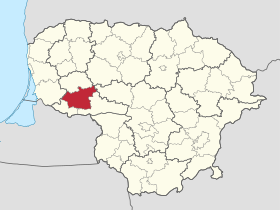 Localisation de Municipalité du district de Tauragė